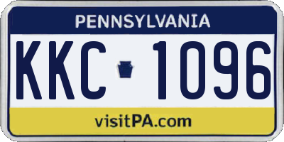 PA license plate KKC1096