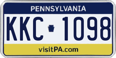 PA license plate KKC1098