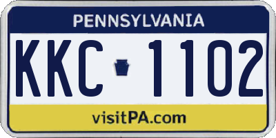 PA license plate KKC1102