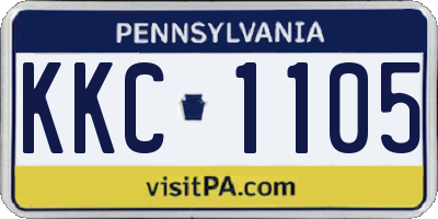 PA license plate KKC1105
