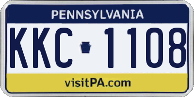PA license plate KKC1108