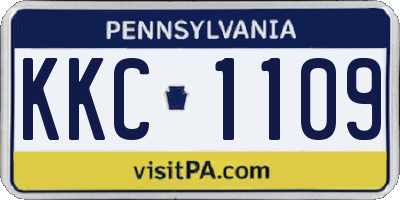 PA license plate KKC1109