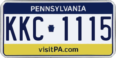 PA license plate KKC1115