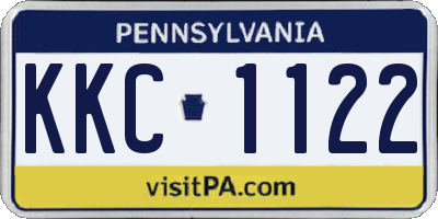 PA license plate KKC1122