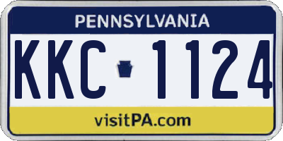 PA license plate KKC1124