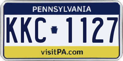 PA license plate KKC1127
