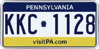 PA license plate KKC1128