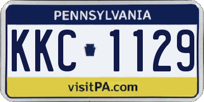 PA license plate KKC1129