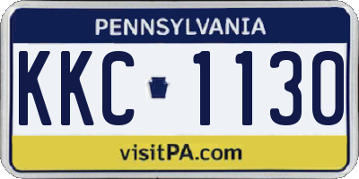 PA license plate KKC1130