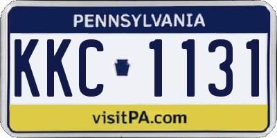 PA license plate KKC1131