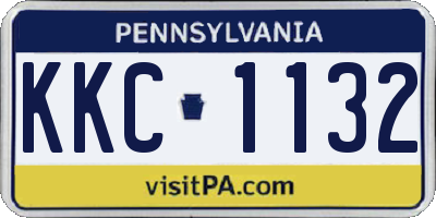 PA license plate KKC1132