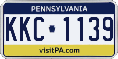 PA license plate KKC1139