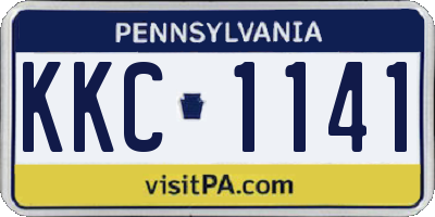 PA license plate KKC1141