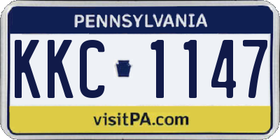 PA license plate KKC1147