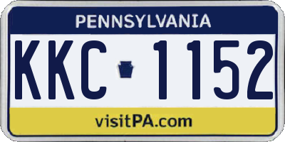PA license plate KKC1152