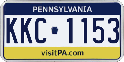 PA license plate KKC1153