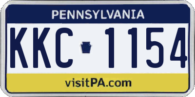 PA license plate KKC1154