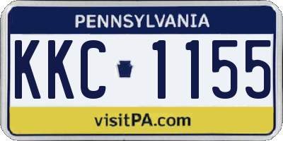 PA license plate KKC1155