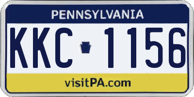 PA license plate KKC1156