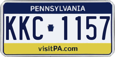PA license plate KKC1157