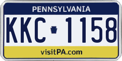 PA license plate KKC1158