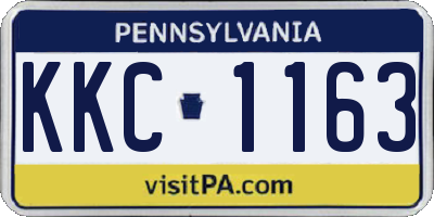 PA license plate KKC1163