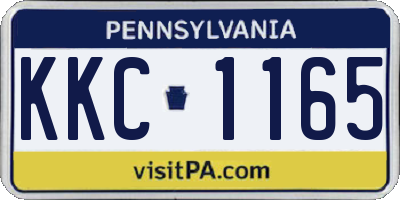 PA license plate KKC1165