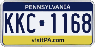 PA license plate KKC1168