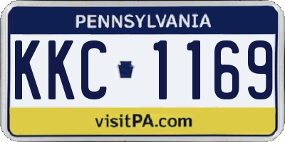 PA license plate KKC1169