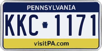 PA license plate KKC1171