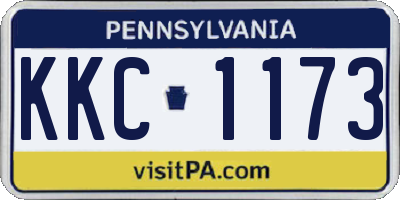 PA license plate KKC1173