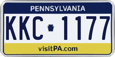 PA license plate KKC1177