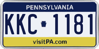 PA license plate KKC1181