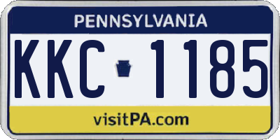 PA license plate KKC1185