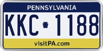 PA license plate KKC1188