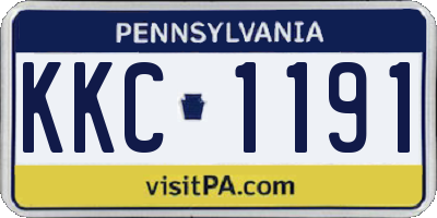 PA license plate KKC1191
