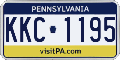 PA license plate KKC1195
