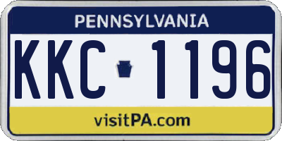 PA license plate KKC1196
