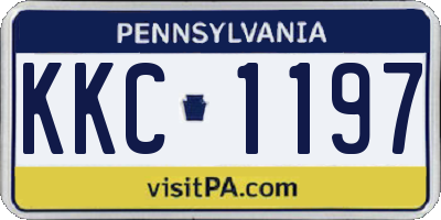 PA license plate KKC1197
