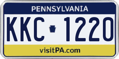 PA license plate KKC1220