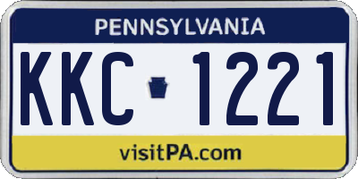 PA license plate KKC1221