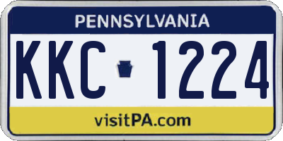 PA license plate KKC1224
