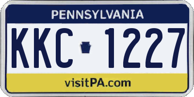 PA license plate KKC1227
