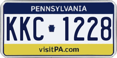 PA license plate KKC1228