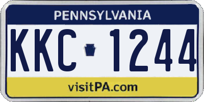 PA license plate KKC1244