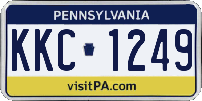 PA license plate KKC1249