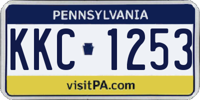 PA license plate KKC1253