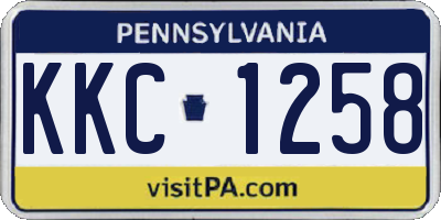PA license plate KKC1258