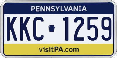 PA license plate KKC1259