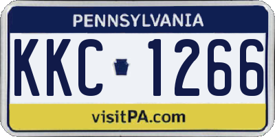 PA license plate KKC1266